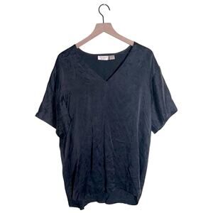 VNTG VICTORIAS SECRET flowy oversized classsic silk Blouse S